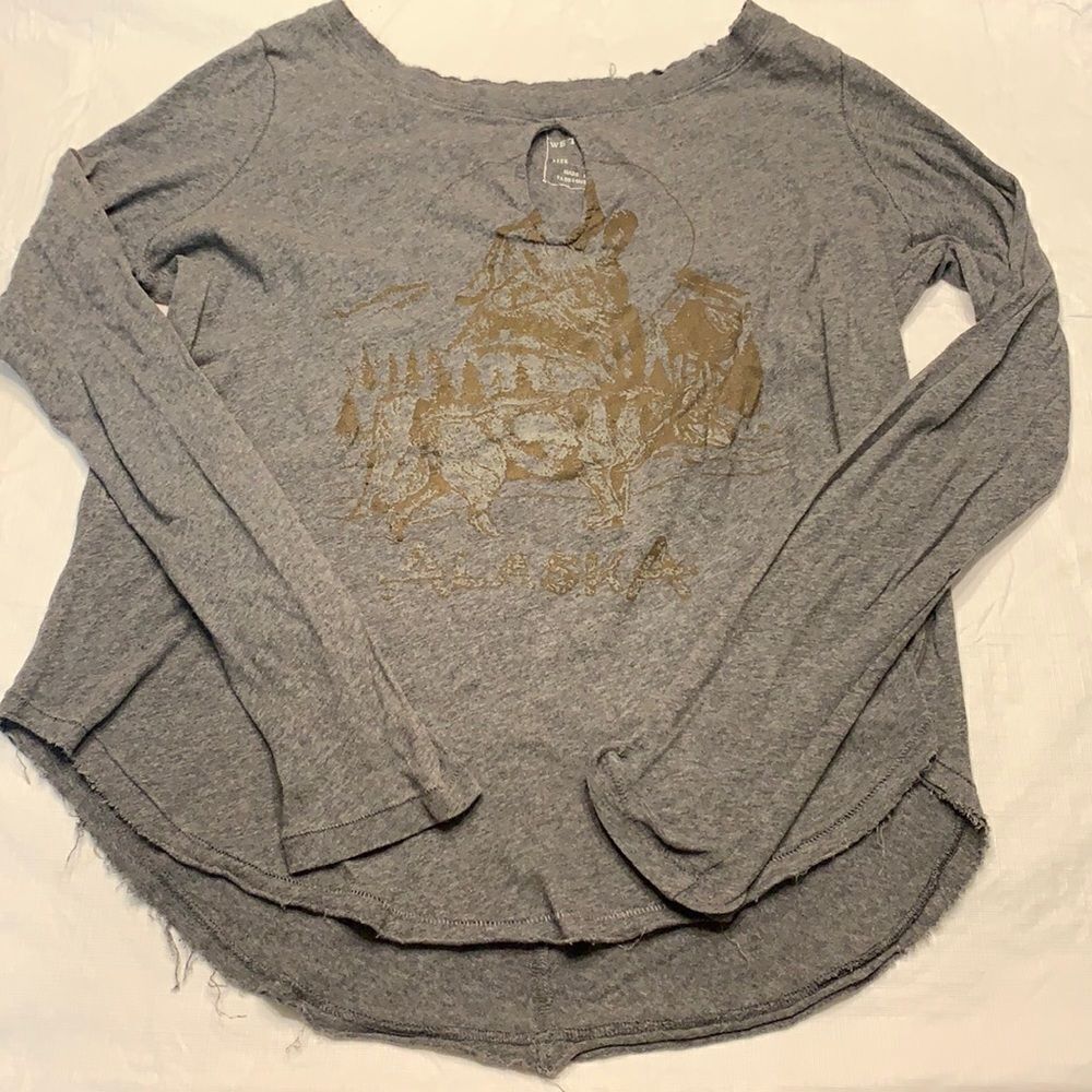 Free People Graphic Cut Out Tank